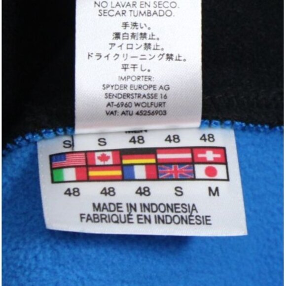 Spyder Mens S/P Blue & Black Half-Zip Core Sweater - Picture 6 of 10